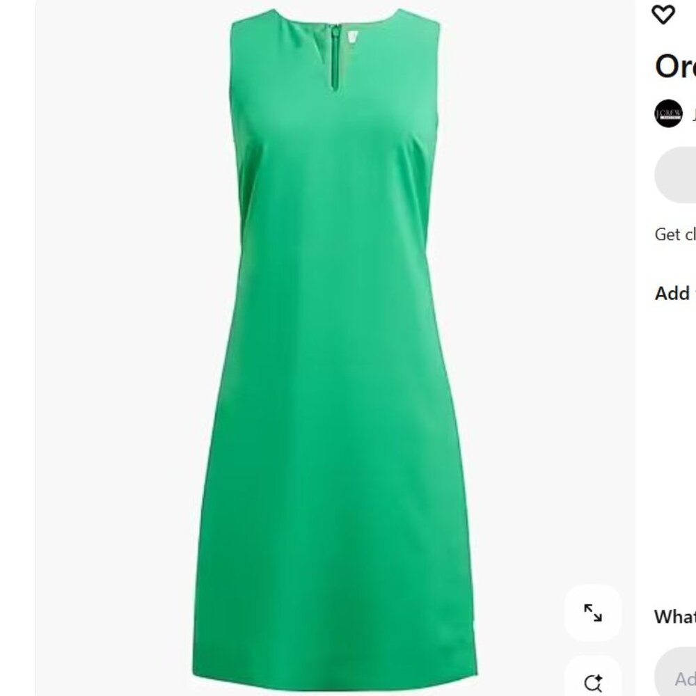 LIKE NEW J CREW FACTORY Green Sleeveless Suit Dress